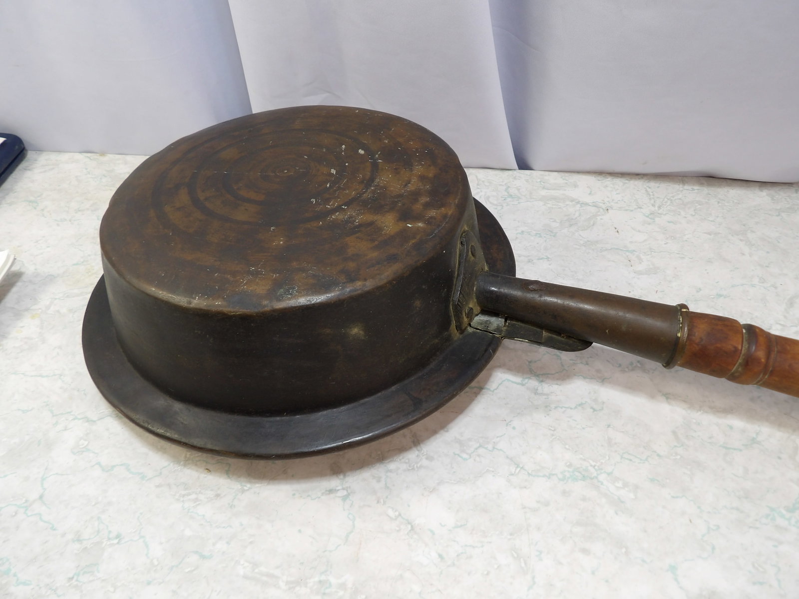 Embossed Brass Bed Warmer - 4