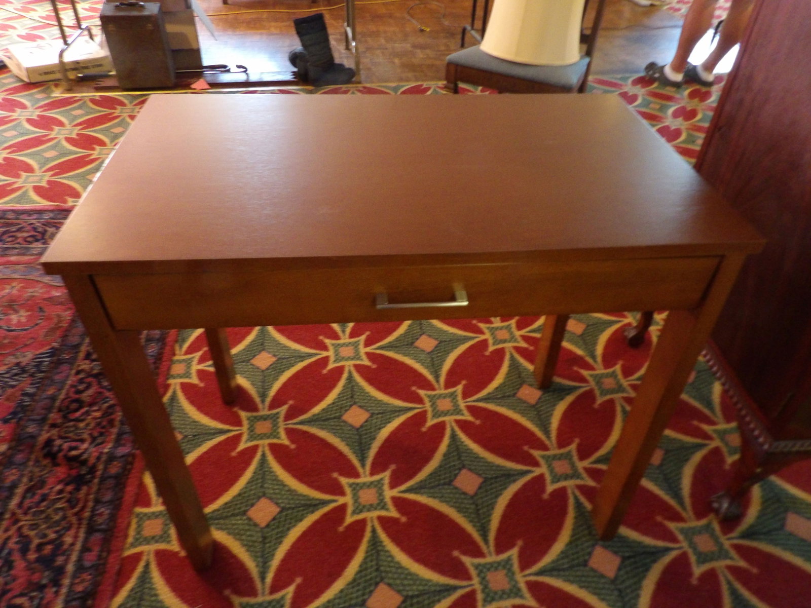 Solid Wood Writing Desk with Single Drawer - 3