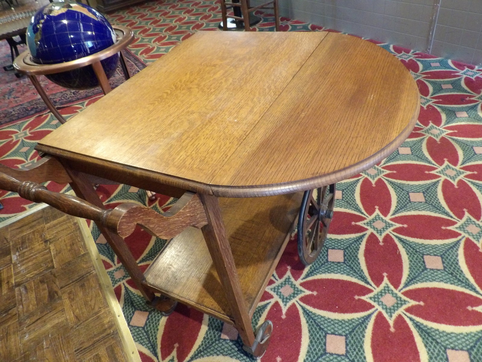 Drop Leaf Tea Cart - 4