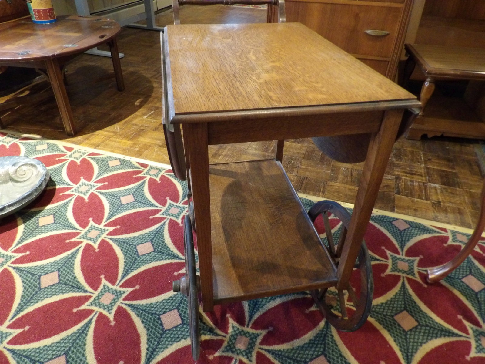 Drop Leaf Tea Cart - 5