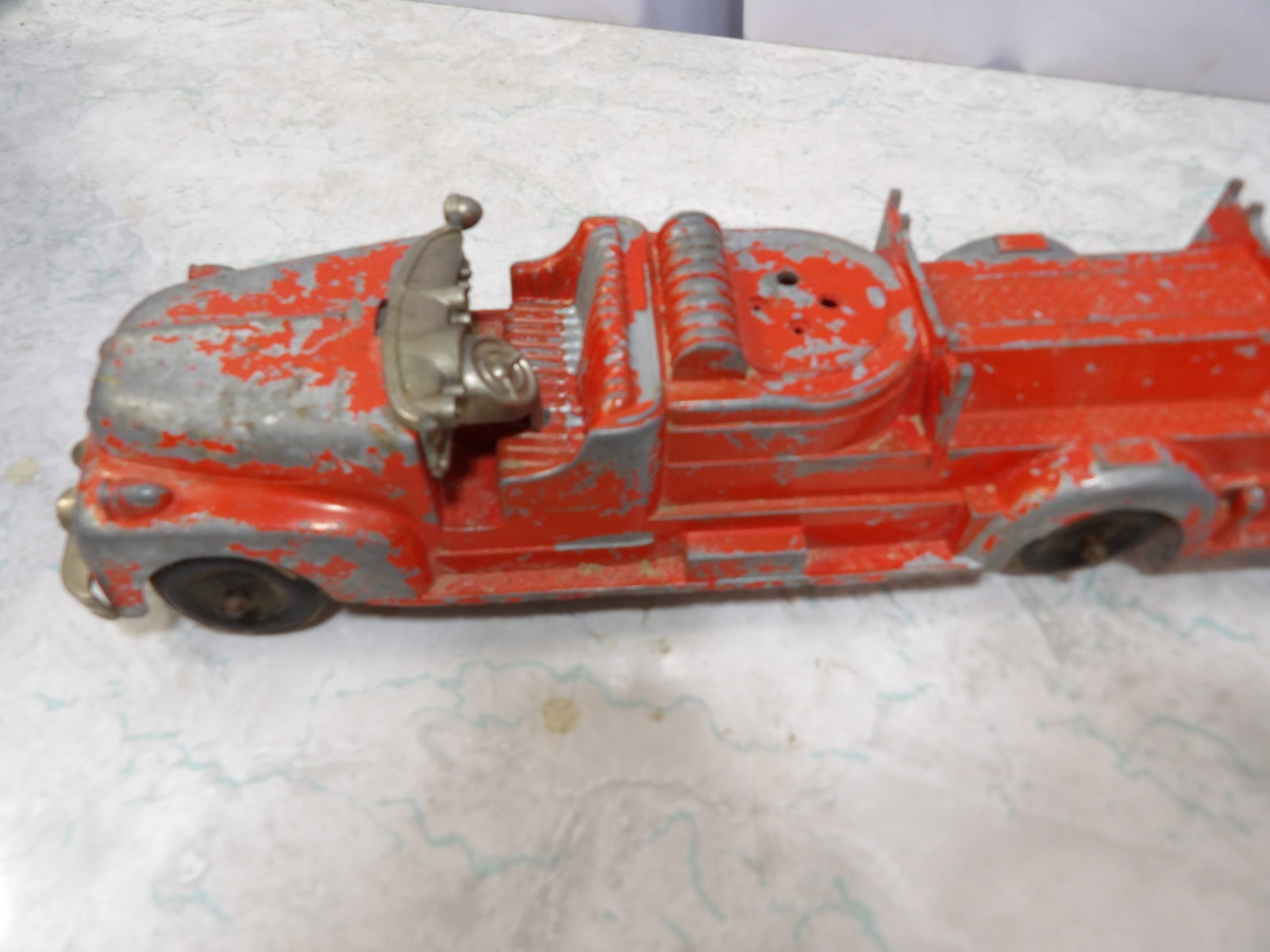 Hubley Tractor and Fire Engine Toy Set - 3