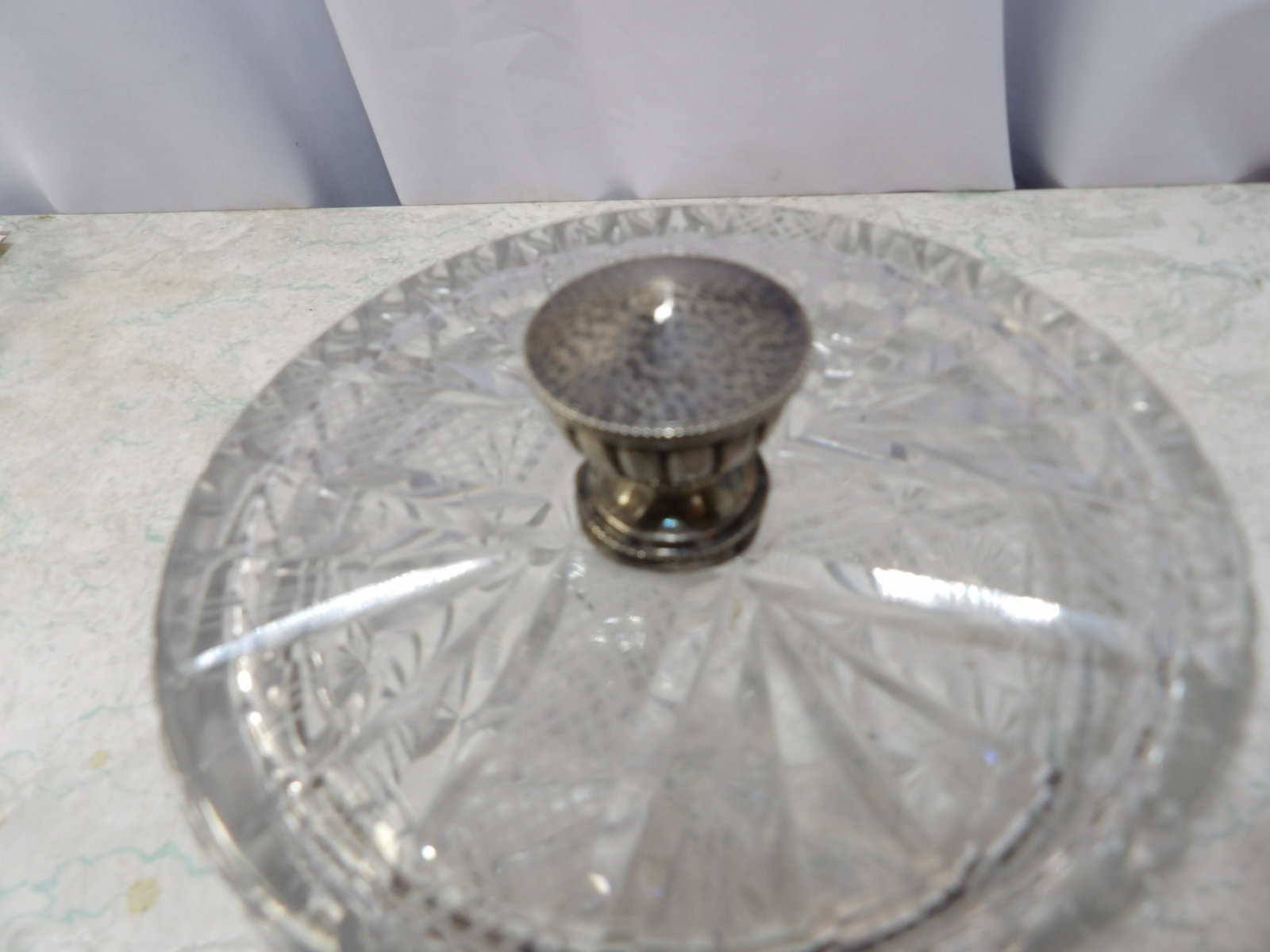 Cut Crystal Lidded Candy Bowl - 2