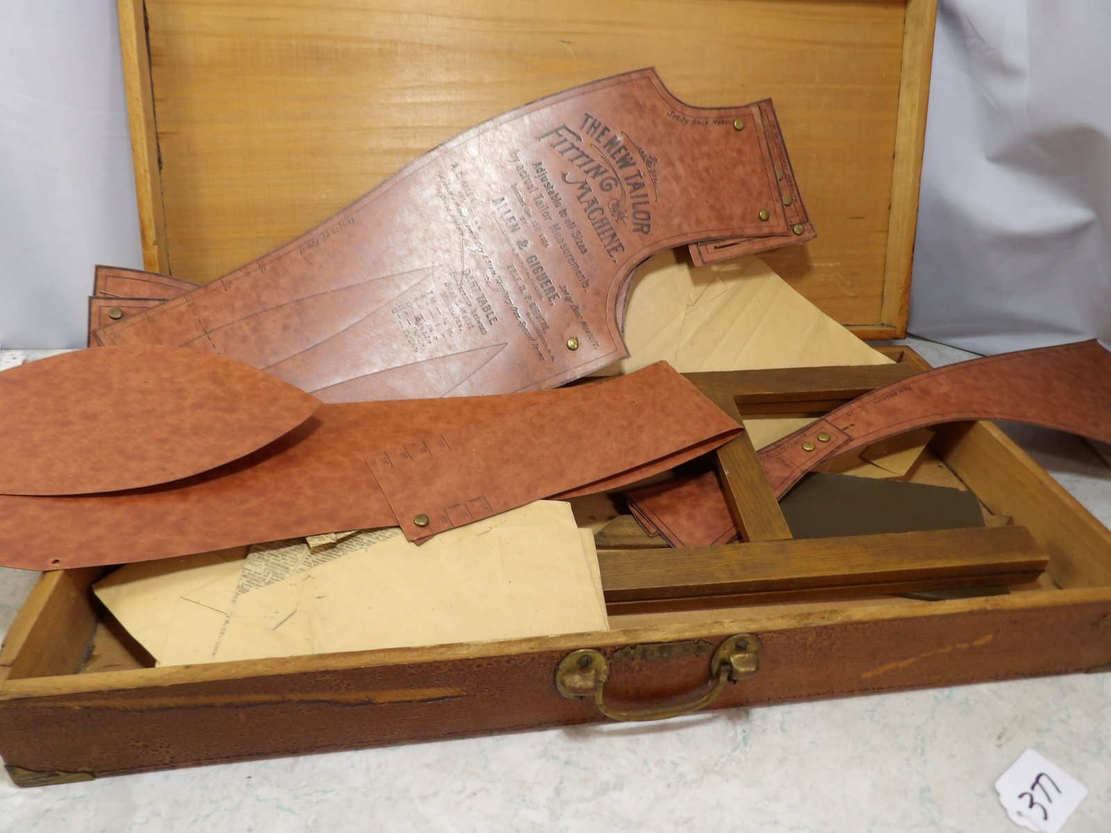 Antique 1904 The New Tailor Fitting Machine Drafting Pattern Set - 2