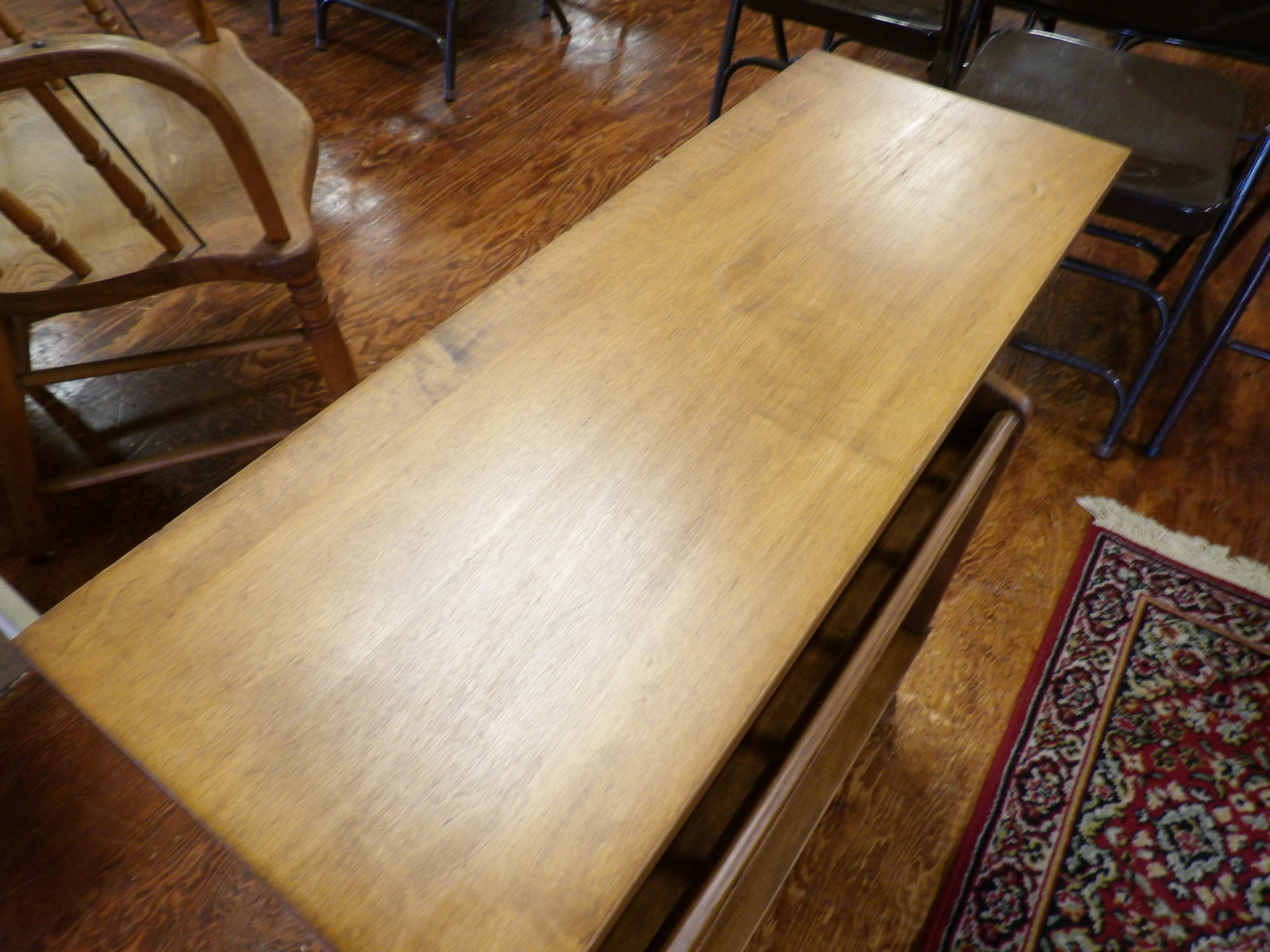 Vintage Solid Maple Open Bookcase - 2