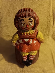 Old Vintage Cookie Jar Raggedy Ann By California Original Pottery 13 3/4" "I Do In-House Shipping"