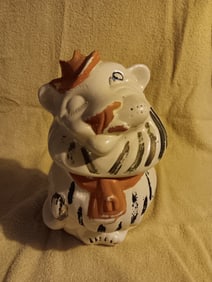 Old Vintage Cookie Jar Lion Whit A Hat By Belmont Pottery Co 11" Tall "I Do In-House Shipping"