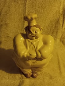 Old Vintage Cookie Jar Pierre Chef 12 1/2" Tall By Red Wing Pottery Co
