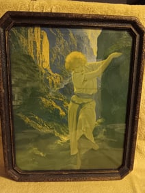 Old Vintage Original 1924 Picture Maxfield Parish The Canyon 16 3/4" Tall By 13 5/8" Wide "I Do In-H