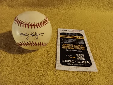 Marty Kutyna Signed Rawlings OMLB Authenticated By JSA CF97825 "I Do In-House Shipping"