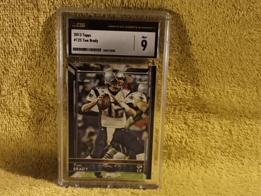 Old Topps Football Card # 125 Toom Brady Graded 9.0 By CSG 103452006