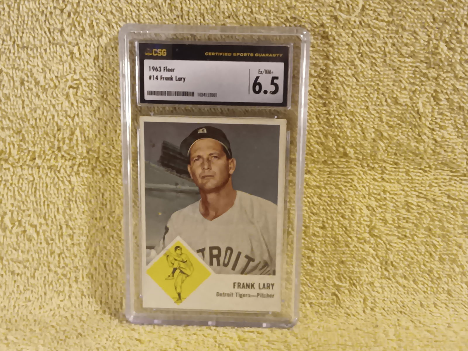 Old Vintage 1963 Fleer # 14 Frank Lary Graded 6.5 By CSG 1034152001 "I Do In-House Shipping" (1 of 2)