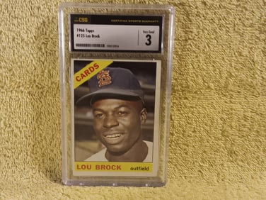 Old Vintage 1966 Topps # 125 Lou Brook Graded By CSG 1034152016 "I Do In-House Shipping"