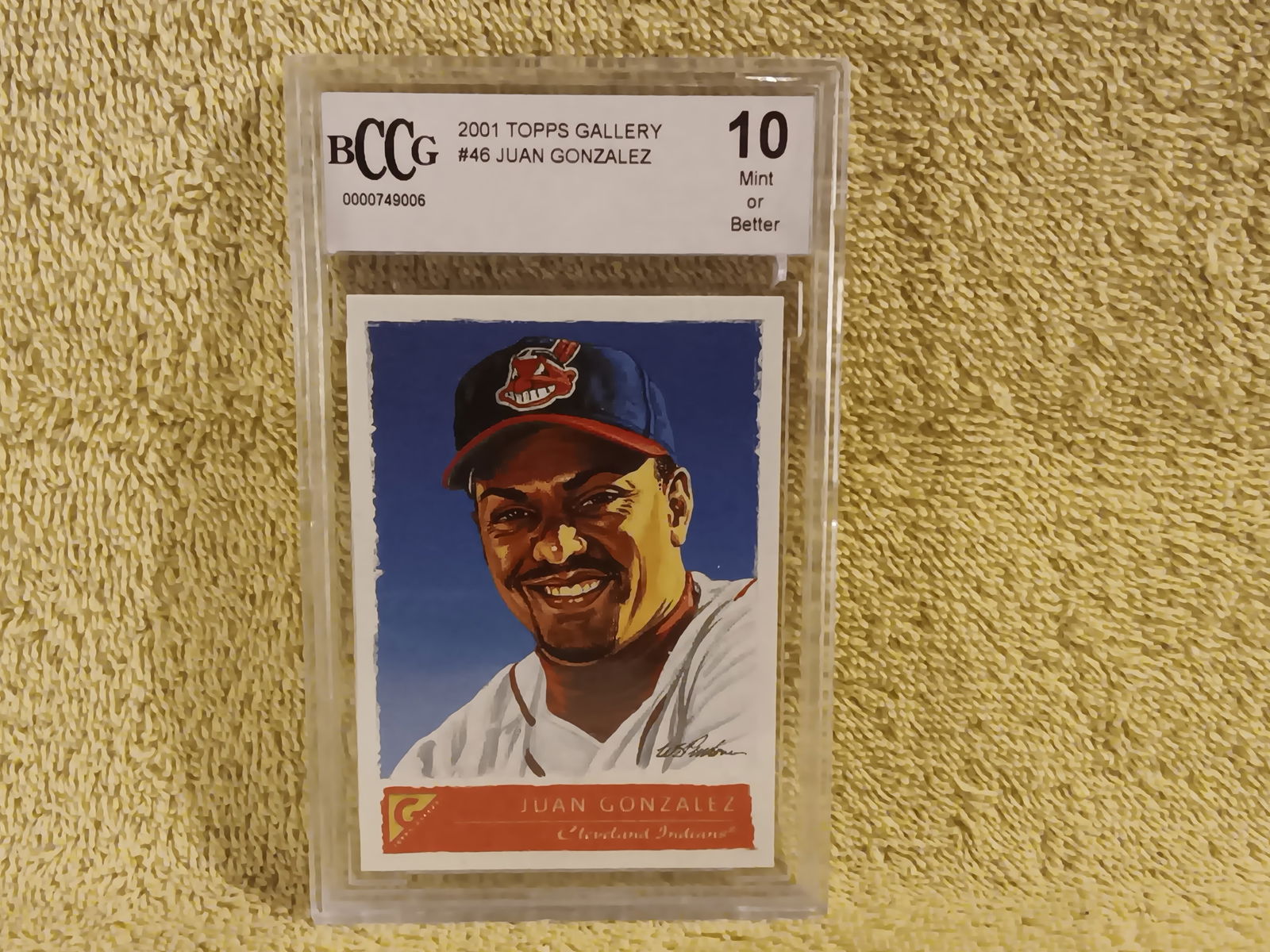 Old Vintage 2001 Topps Gallery # 46 Juan Gonzalez BCCG 0000749006 "I Do In-House Shipping" (1 of 2)