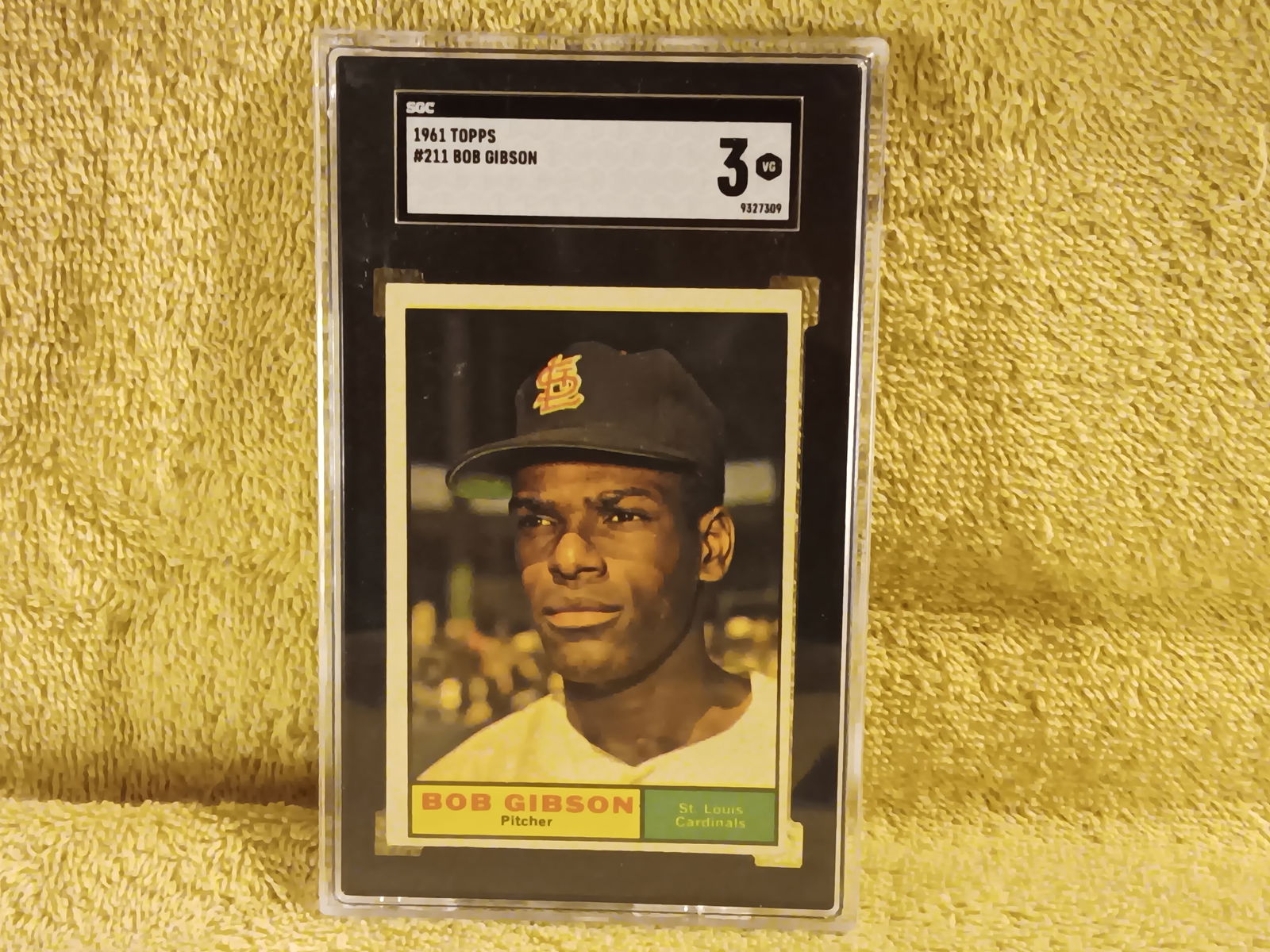 Old Vintage Baseball Card1961 Tops # 211 Bob Gibson Graded 3.0 By SGC 9327309 "I Do In-House Shippin (1 of 2)