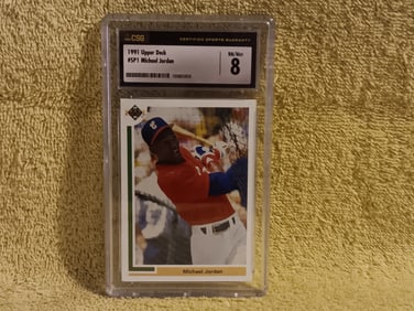 Old Vintage 1991 Upper Deck # SP1 Michael Jordan Graded 8.0 By CSG 1030835010
