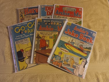 Old Vintage Group Of 6 Silver Age Comic Book 1960s "I Do In-House Shipping"