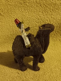 Old Vintage Occupied Japan Windup Man Riding A Camel Working Condition 1940s "I Do In-House Shipping