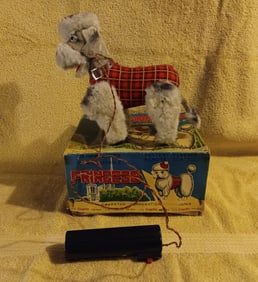 Old Vintage Cragstan Battery Operated Princess French Poodle W/Box 1950s "I Do In-House Shipping"