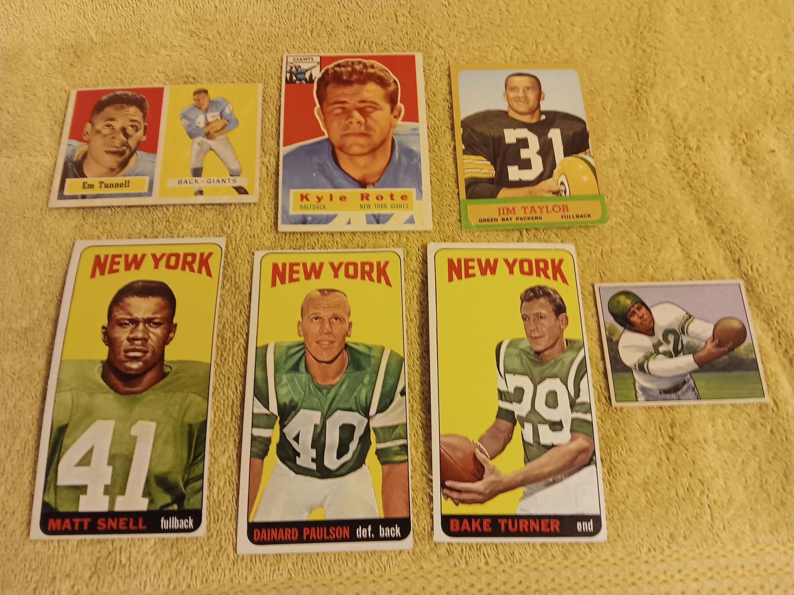 Old Vintage Set Of 7 Old Football Cards 1950/65 "I Do In-House Shipping" (1 of 16)