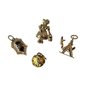 Victorian Collection of 14K Charms