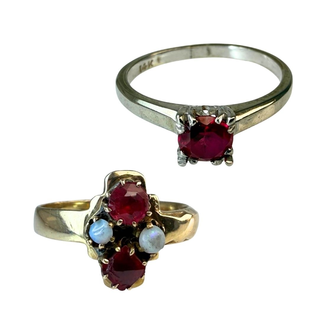 Antique 14K Gemstone Rings (1 of 1)