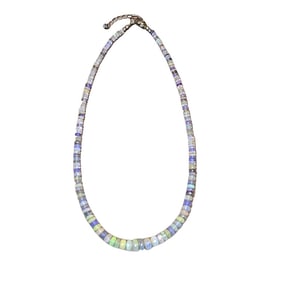 Spectacular Australian Faceted Crystal Opal Necklace