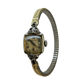 Hamilton Art Nouveau 14K Diamond Watch