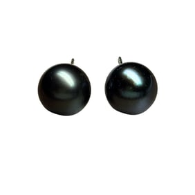 Tiffany & Co. 14K Tahitian Pearl Stud Earrings