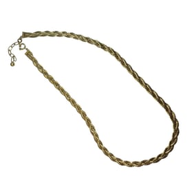Retro 14K Braided Chain Necklace