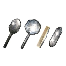 Joseph Pauser Silver Four Pieces Vanity Set, Germany