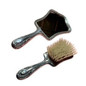 Gorham Antique Sterling Silver Mirror & Brush Set