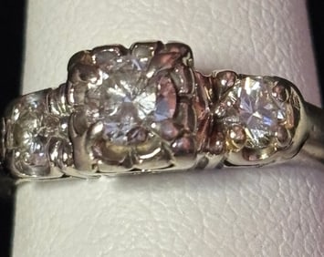 Gold and Diamond Anniversary Ring