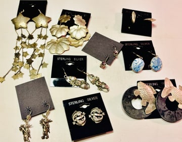 Silver Earring Lot
