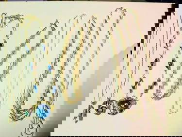 Lot of Silver Necklaces