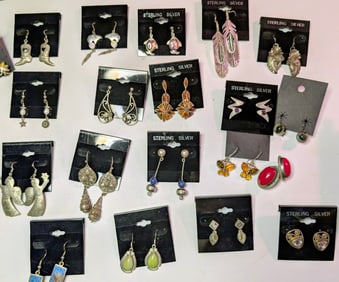Lot of Silver Earrings