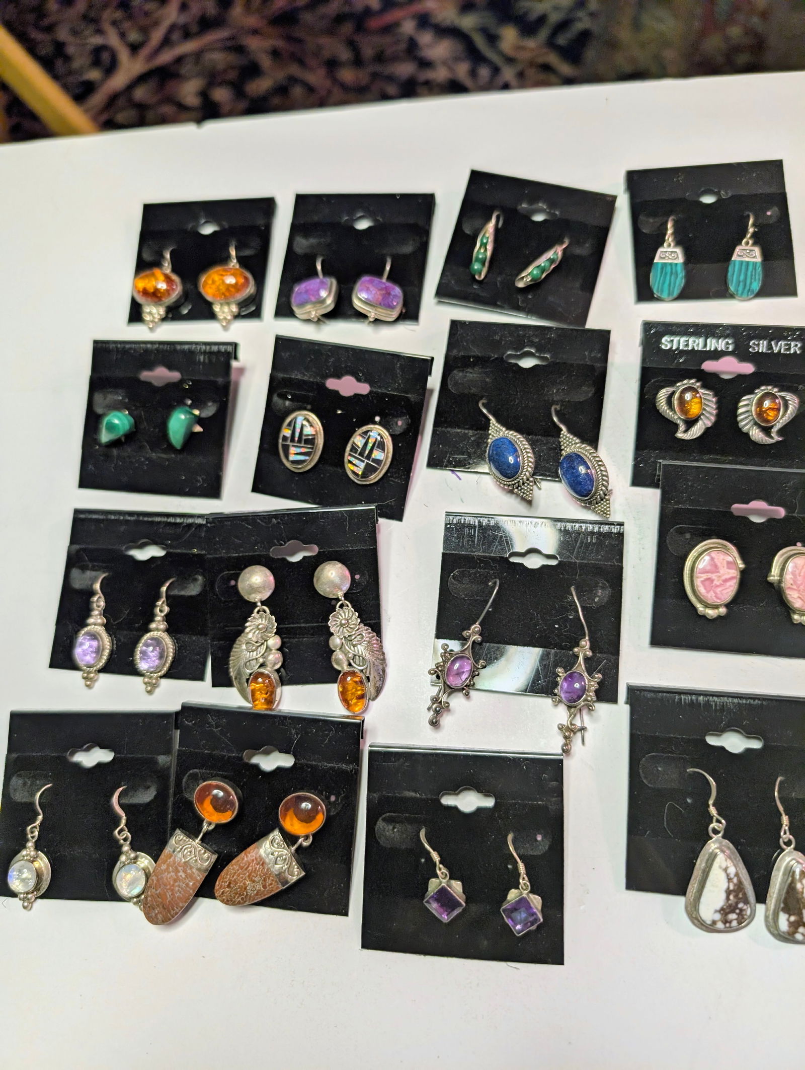 Lot of Silver and Stone Earrings (1 of 7)