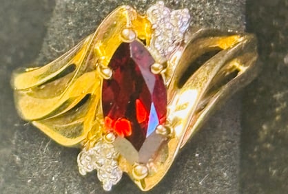 Gold and Garnet Ring