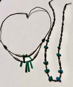 Turquoise and Malachite Necklaces