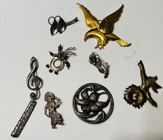 Silver Brooch lot