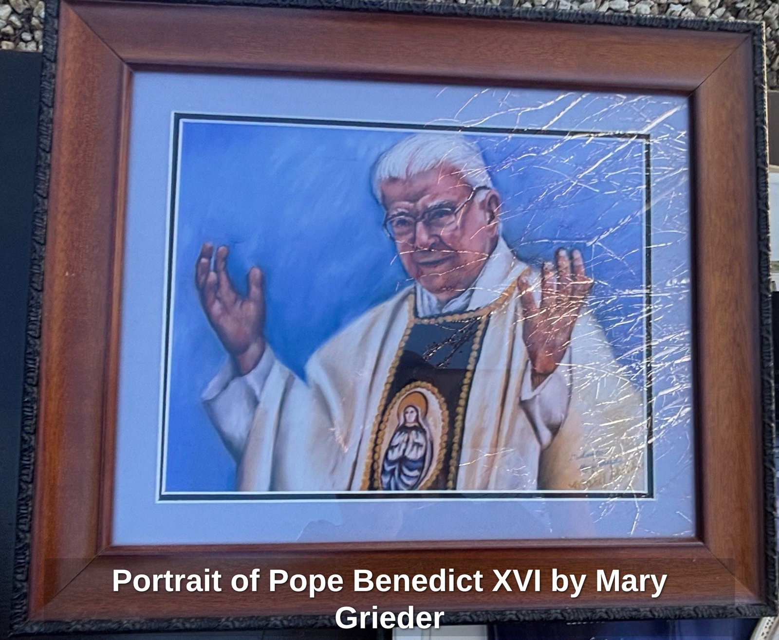 Portrait of Pope Benedict XVI by Mary Grieder (1 of 2)
