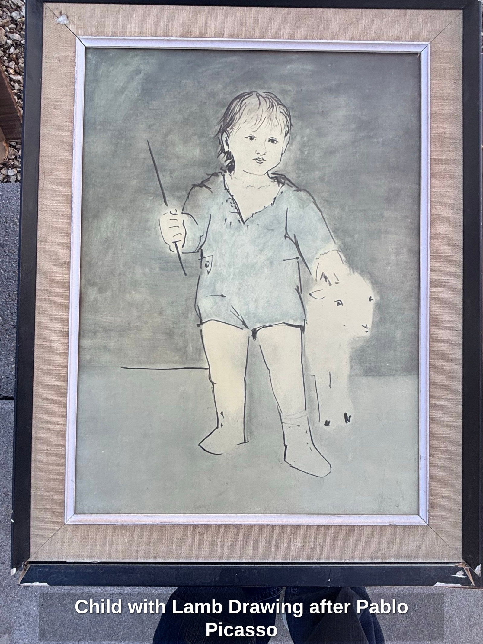 Child with Lamb Drawing after Pablo Picasso (1 of 2)