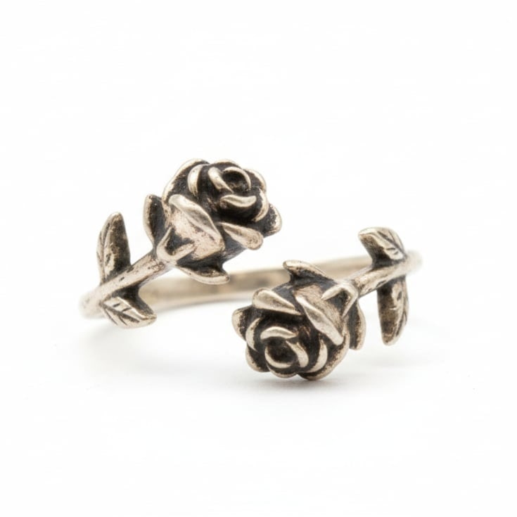 Silver 925 Rose Ring (1 of 3)