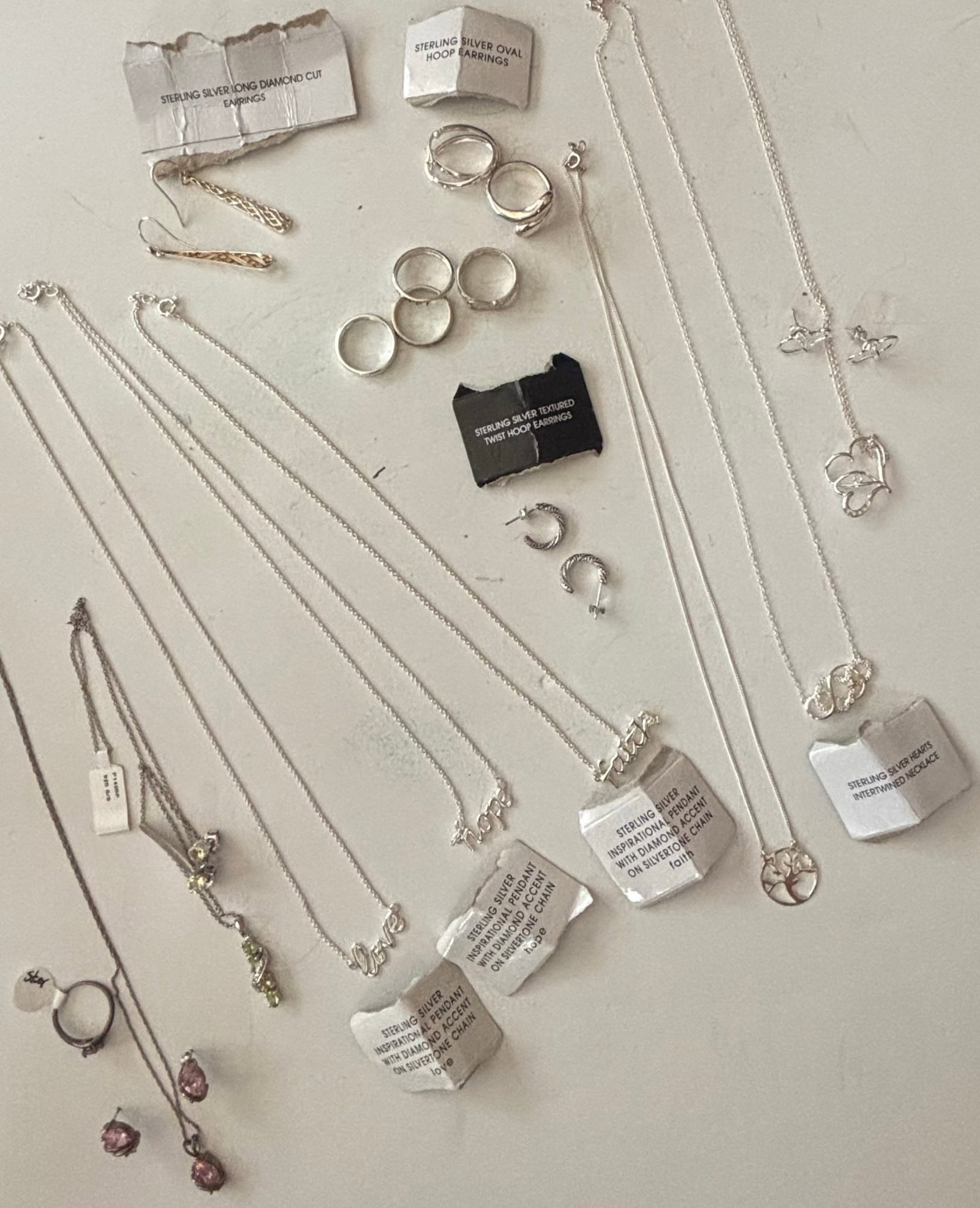Sterling Silver Inspirational and Symbolic Necklaces, Rings, and Earrings Collection (1 of 6)