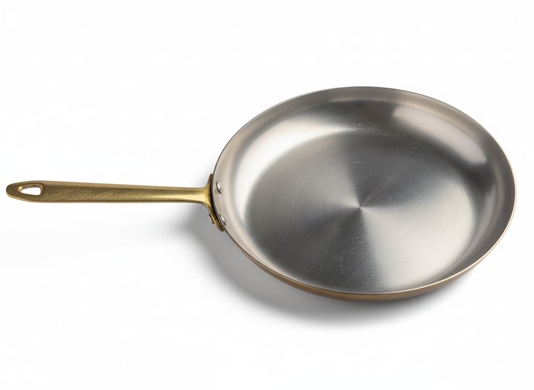 Paul Revere 1801 Copper Stainless Steel Oval Fish Pan with Brass Handle (1 of 3)