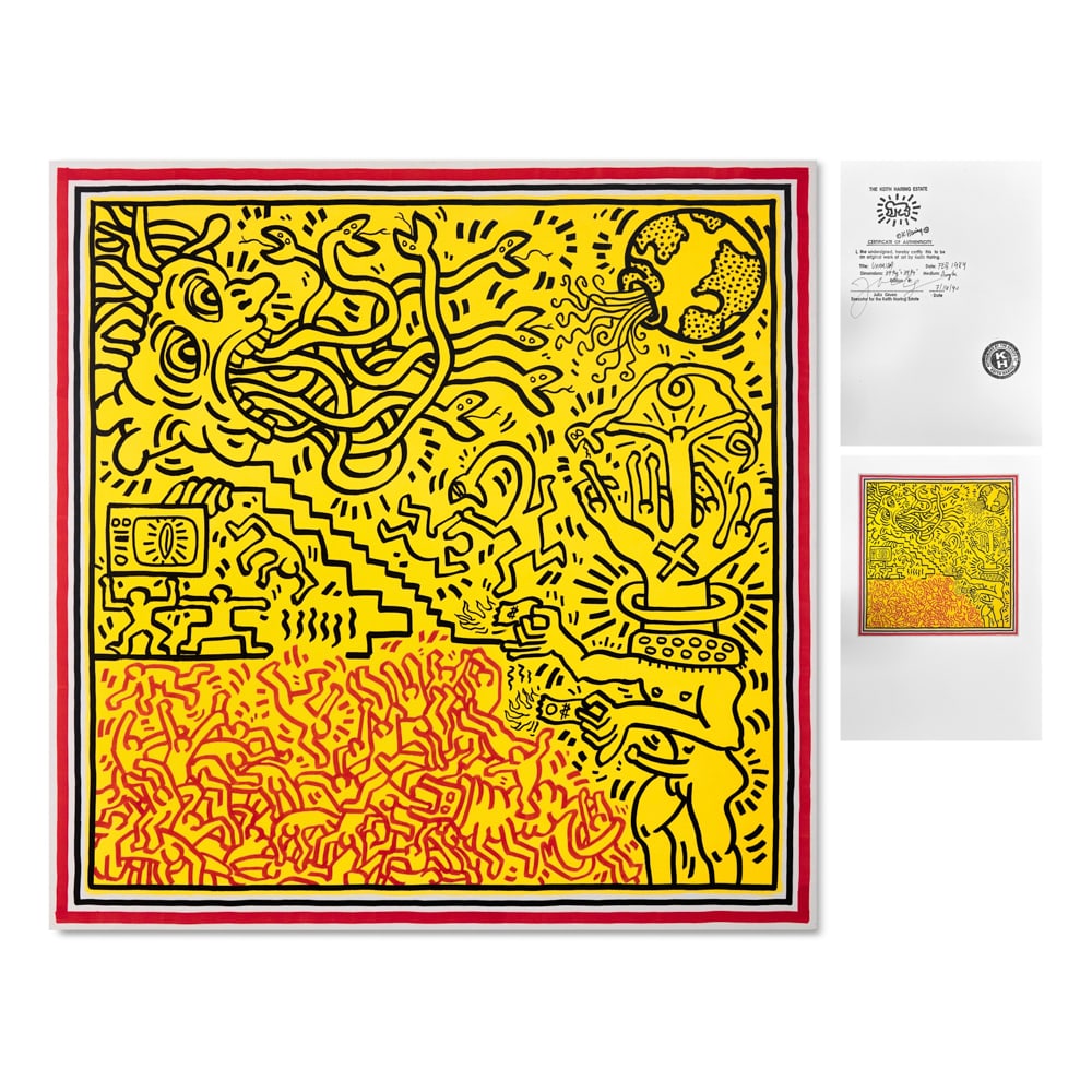 KEITH HARING (1958-1990), ACRYLIC ON CANVAS (1 of 2)