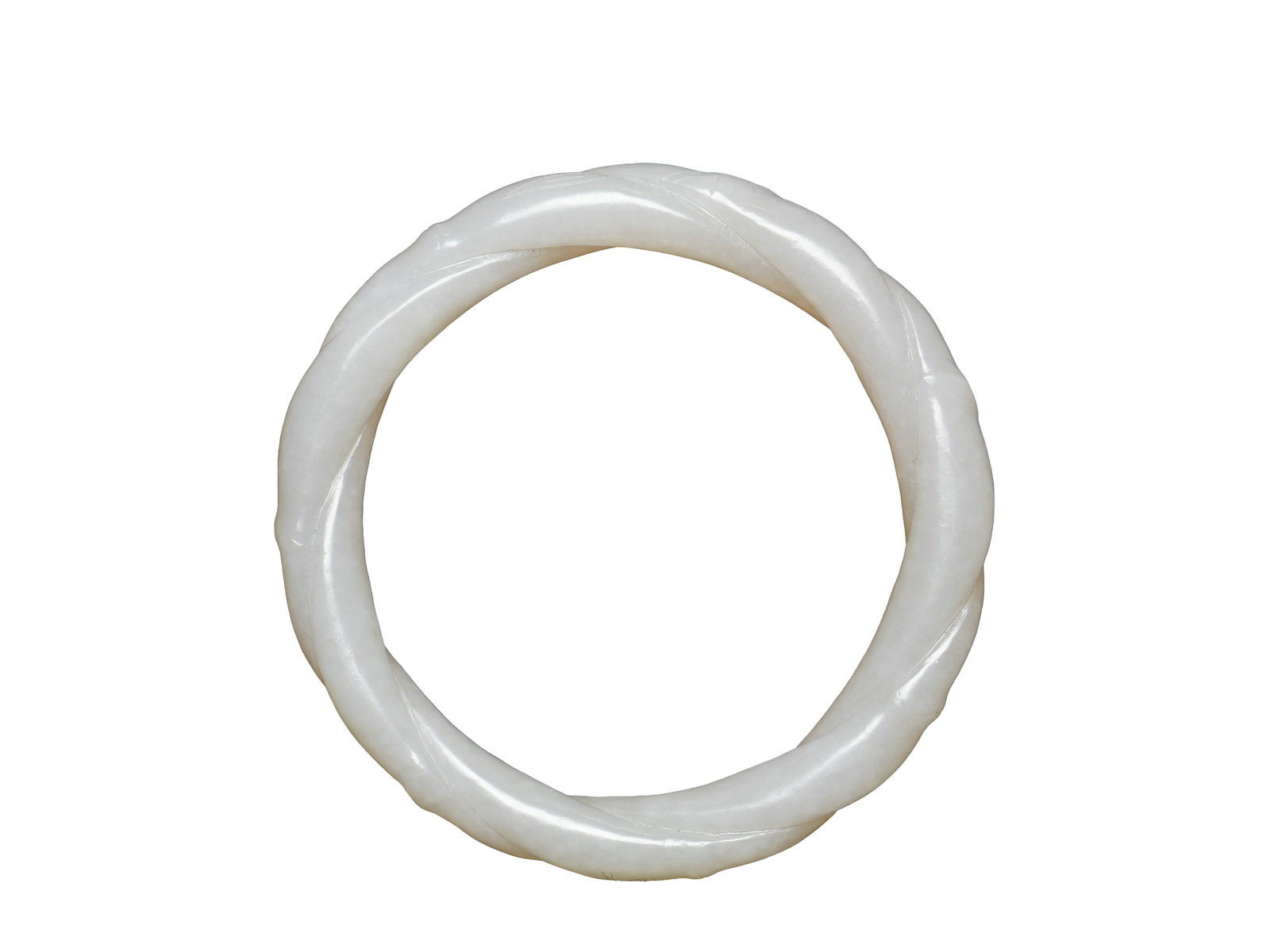 Qing Dynasty Hetian White Jade Bracelet (1 of 7)