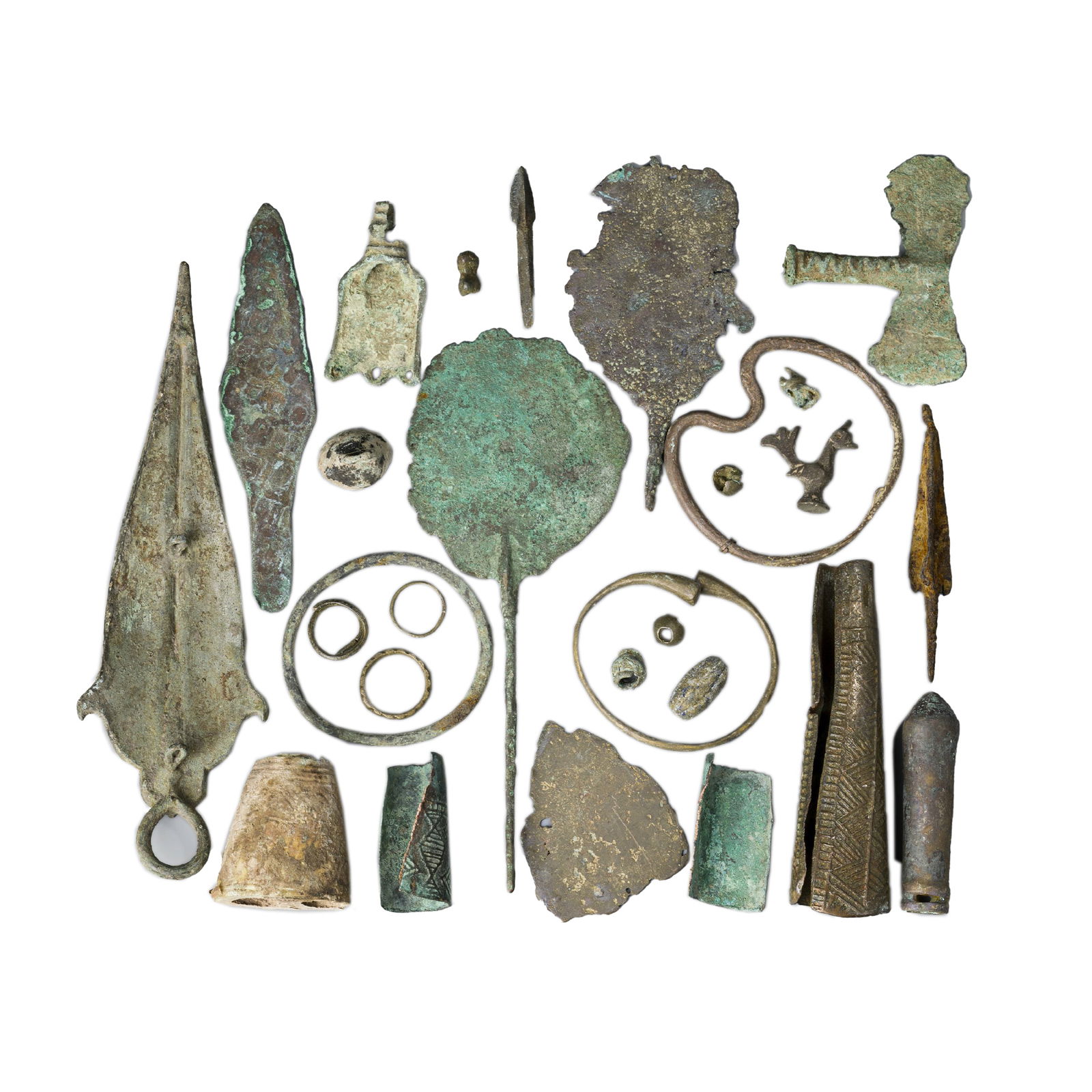 Collection of Ancient Bronze and Iron Artifacts Roman and Medieval Periods (1 of 4)