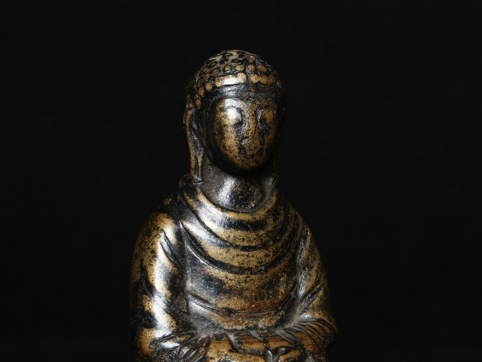 Liao Dynasty Bronze Statue of Amitayus Buddha in Seated Pose - 3
