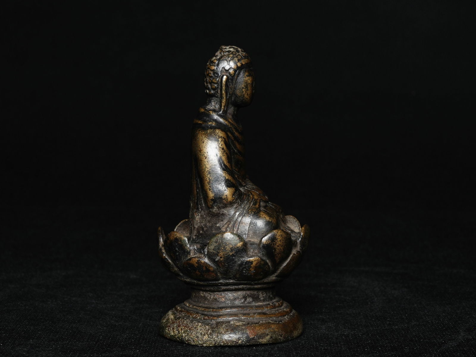 Liao Dynasty Bronze Statue of Amitayus Buddha in Seated Pose - 5