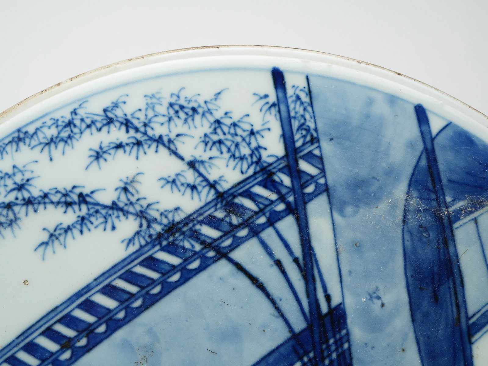 Qing Kangxi Period Blue and White Circular Porcelain plate - 4